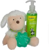 BubblyBubbles® - Geschenkset Bamboo - Knuffeldouchegel, zeep & lief knuffeltje - voor kinderen