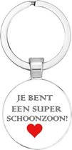 Akyol - je bent een super schoonzoon Sleutelhanger - Zoon - jouw schoonzoon - verjaardag cadeau -verjaardag cadeau – familie – Liefde – Geschenk – lifestyle – Voor familie – Cadeau