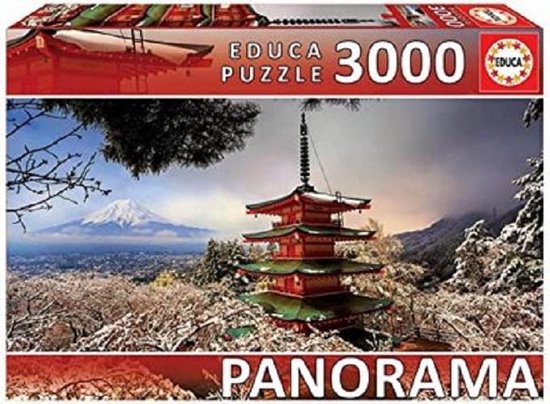 Puzzel 3000 stukjes - Mount Fuji and Chureito Pagoda, Japan Panorama |  bol.com