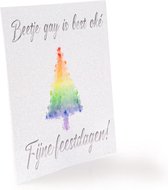 Kerstkaart - Beetje gay is oké - LGBT+ - Regenboog - Gay - LGBT