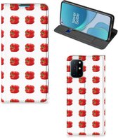 Book Case OnePlus 8T Telefoonhoesje Paprika Red