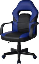 Gamestoel Thomas junior - bureaustoel gaming stijl - hoogte verstelbaar - zwart blauw