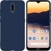 Nokia 2.3 Hoesje Siliconen - iMoshion Color Backcover - Donkerblauw