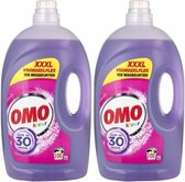 OMO - Vloeibaar Wasmiddel - Kleur - 2 x 5000 ml (200 Wasbeurten) - Voordeelverpakking