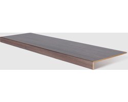 Trapverbouwing.nl - Traprenovatie overzettrede - Laminaat - Donkerbruine Eik - 100 x 30cm