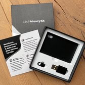 *Premium* IN-VI® 3 in 1 Privacy Kit, complete box inclusief webcamcover + RFID kaart en USB data blocker