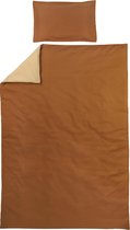 Meyco Uni dekbedovertrek + kussensloop - 140x200/220 cm - Camel/Warm Sand