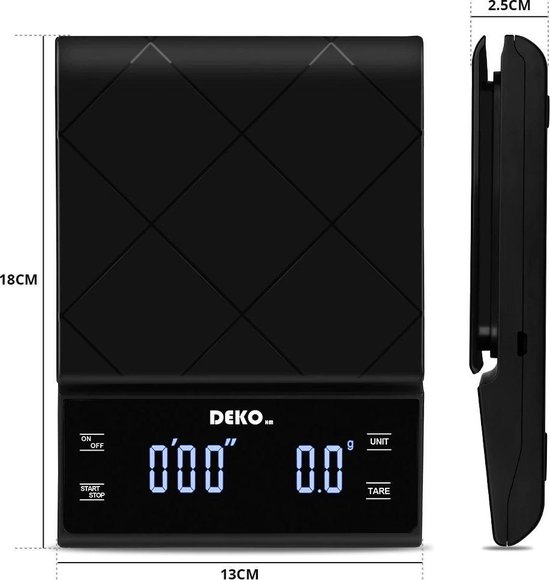 Digitale Koffie Weegschaal 0.1 Gram met Timer - Espresso Precisie