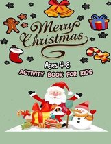 Merry christmas acitvity book for kids ages 4-8