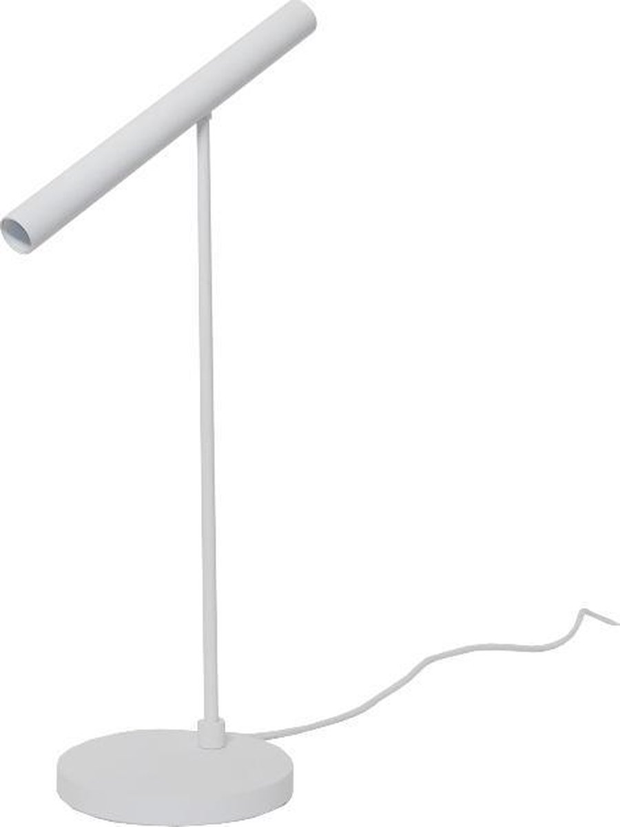 Tafellamp Harper Wit - hoogte 53cm - LED 6W 2700K 630lm - Sensor schakelaar - IP20 - Dimbaar > tafellamp wit | leeslamp wit | bureaulamp wit | designlamp wit | sensorlamp wit | gadget lamp wit