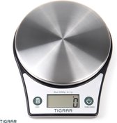 Tigrar - Balance de cuisine de précision numérique - Jusqu'à 5 kg - Différentes unités de mesure - Taille compacte