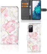GSM Hoesje Geschikt voor Samsung Galaxy S20FE Wallet Book Case Cadeau voor Mama Lovely Flowers