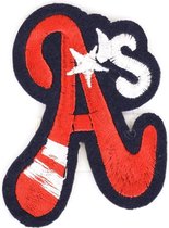 USA Honkbal Oakland Athletics Strijk Embleem Patch 6 cm / 7.2 cm / Rood Wit Zwart