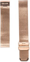 KRAEK Rose Gold Mesh - bracelet de montre - 18 mm