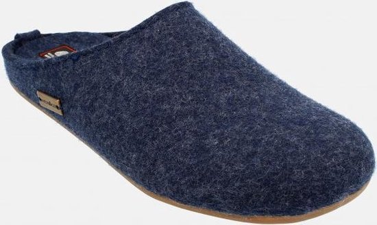 Haflinger Everest Fundus - chaussons à enfiler - jeans - taille 37 - Feutre, confortable, antidérapant