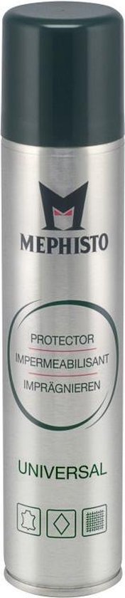 Spray imperméabilisant pour cuirs lisses, textiles et combinaisons de matériaux. Mephisto Spray.