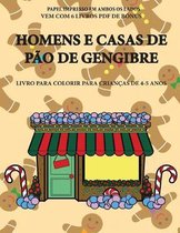 Livro para colorir para criancas de 4-5 anos (Homens e Casas de Pao de Gengibre)