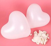 Hartjes ballonnen wit (10 stuks) | Verjaardag - Jubileum - Bruiloft - Verloving - Valentijn