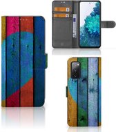 Mobiel Bookcase Geschikt voor Samsung Galaxy S20FE Smartphone Hoesje Wood Heart