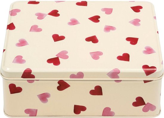 Boîte à biscuits rectangulaire Emma Bridgewater Pink Hearts (20x15x8cm)