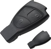 Autosleutel 3 knoppen smart key behuizing geschikt voor Mercedes sleutel C Klasse / E Klasse / CL / SL / CLK / SLK / Sprinter / Vito / mercedes sleutel behuizing + gevlochten bruin