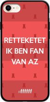 6F hoesje - geschikt voor iPhone 7 -  TPU Case - Retteketet ik ben fan van AZ #ffffff