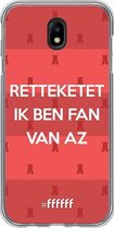 6F hoesje - geschikt voor Samsung Galaxy J7 (2017) -  Transparant TPU Case - Retteketet ik ben fan van AZ #ffffff