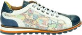 Lorenzi heren veterschoen - Blauw multi - Maat 43