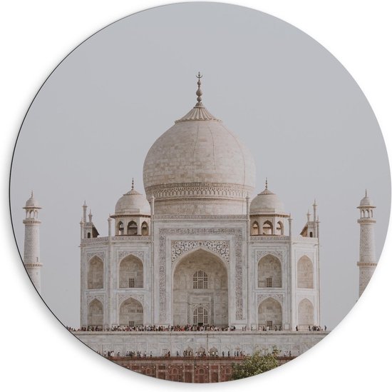 Dibond Wandcirkel - Agra Taj Mahal - India - Foto op Aluminium Wandcirkel (met ophangsysteem)