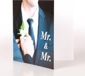 Kaart - Huwelijk - Trouwen - Trouwkaart - Mr & Mr - LGBT+ - Gay - Man - Regenboog - Pride