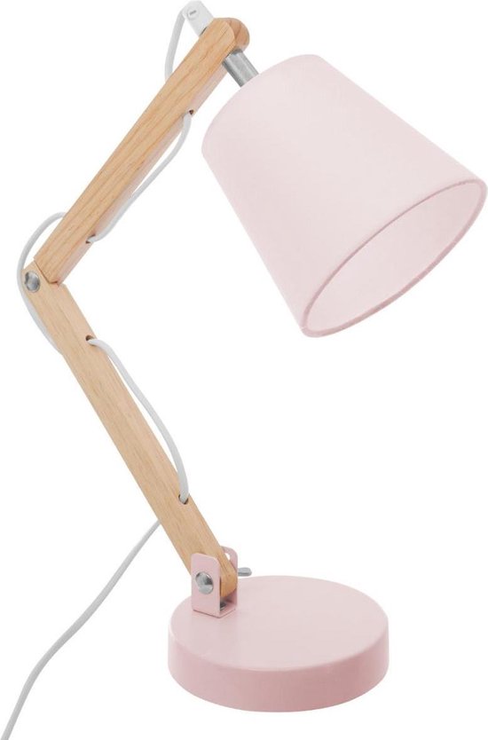Atmosphera bureaulamp scharnier roze - H 36 cm | bol