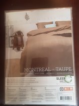 SleepMed  Dekbedovertrek met 2 kussenslopen. 240x220  cm Montreal-Taupe