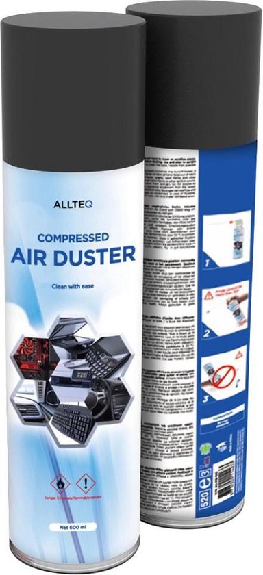 Perslucht - Spuitbus - Anti-stof spray - Luchtdruk spray - Compressed air - 600 ml - Allteq