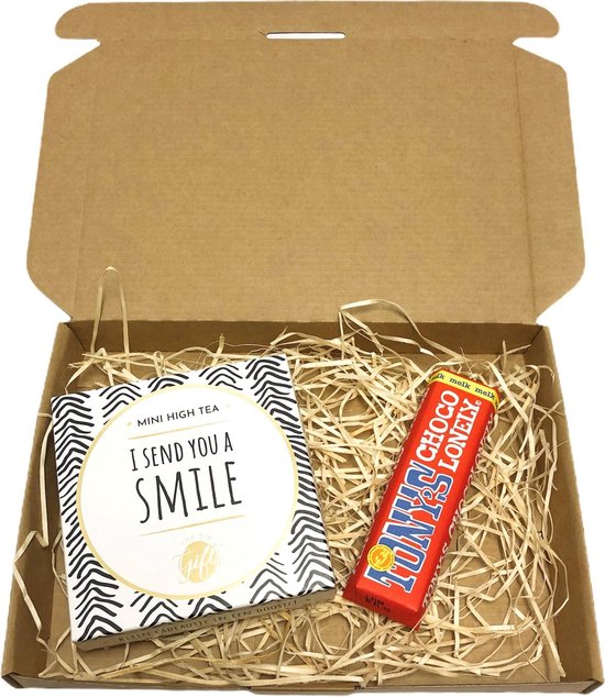 Brievenbus cadeau I send you a smile - cadeaupakket - brievenbuspakket -  Verjaardag... | bol.com