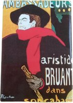 Koelkast magneet Affiche Aristide  Bruant