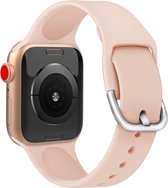 Apple watch bandje silicone met D sluiting 38mm-40mm zalm large Watchbands-shop.nl