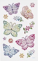 Diamond stickers, vlinders, 10x16 cm, 1 vel