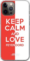 6F hoesje - geschikt voor iPhone 12 Pro Max -  Transparant TPU Case - Feyenoord - Keep calm #ffffff