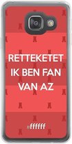 6F hoesje - geschikt voor Samsung Galaxy A3 (2016) -  Transparant TPU Case - Retteketet ik ben fan van AZ #ffffff