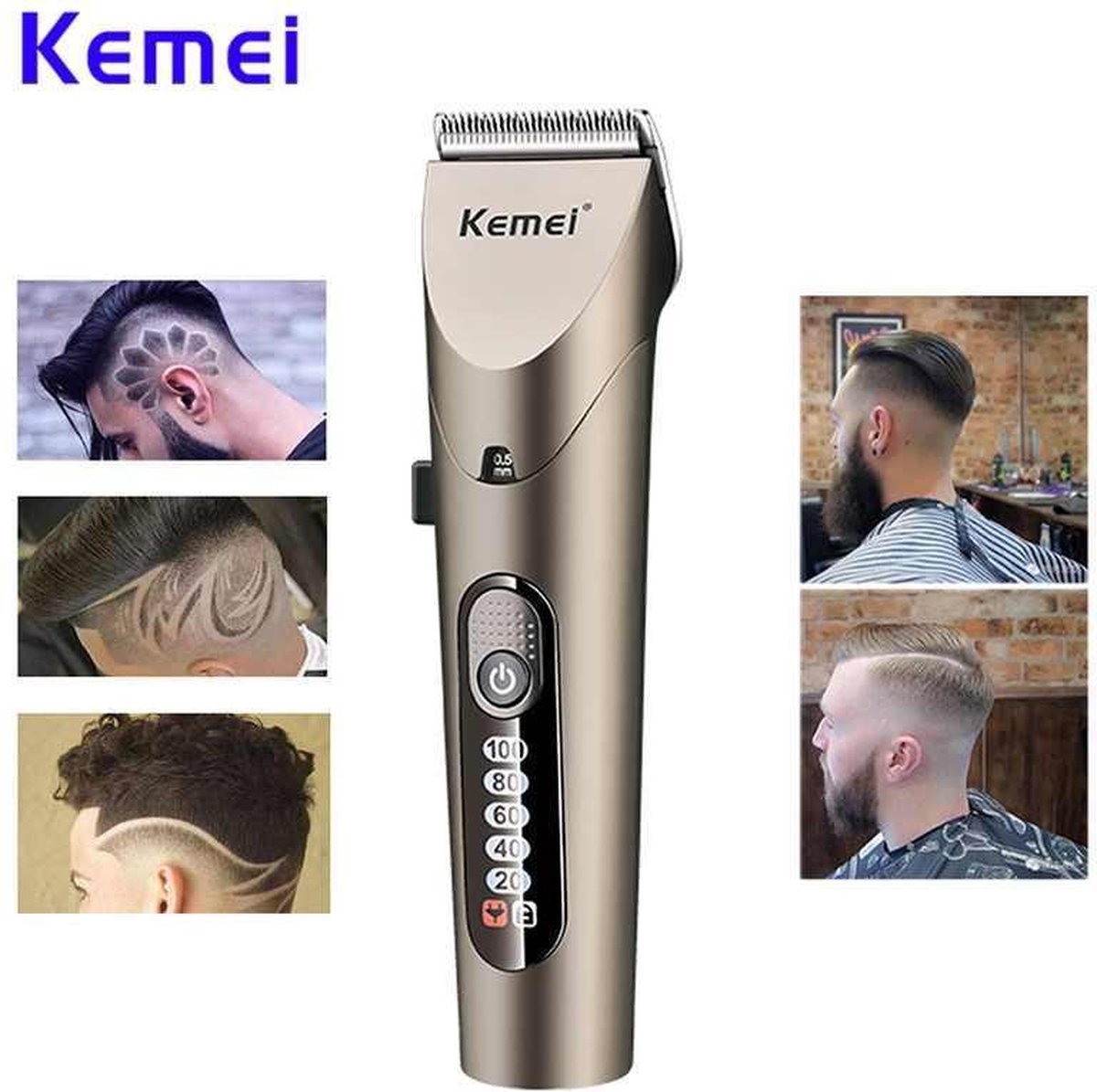 Kemei 1627 PROFESSIONAL HAIR CLIPPER --hsm plus- Tondeuse mannen - Elektrische tondeuse - trimmer - Nauwkeurig werking