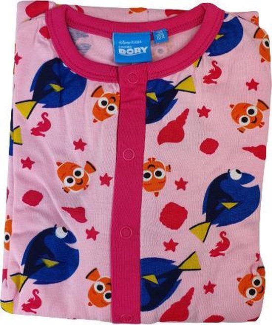 Onesie / Pyjama / Pyjamapak - Finding Dory / Nemo - Kinderen - Roze multi-color - Maat 110 / 116 - Merkloos
