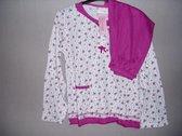 Dames pyjama Fine woman katoen met polyester bloem aubergine XL