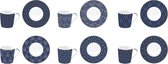 EasyLife Espressokopjes - Art Deco - Set van 6 - Kadoverpakking - Porselein - 100ML