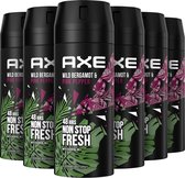 Bol.com Axe Wild Fresh Bergamot & Pink Pepper Deodorant Bodyspray - 6 x 150 ml - Voordeelverpakking aanbieding