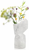 Tiny Miracles - Duurzame Design Vaas - Paper Vase Cover - Marble White - Large