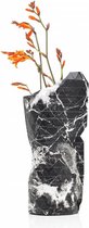 Tiny Miracles - Duurzame Design Vaas - Paper Vase Cover - Black marble - Small