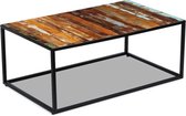 Industriële gerecycled hout Salontafel - metaal - industrieel - modern - landelijk - industrieel - salontafels - zwart - L&B Luxurys