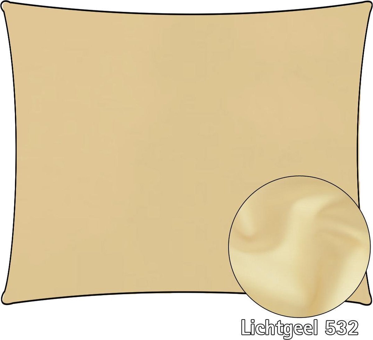 Dommelin Kussensloop Katoen Percal 200 counts Lichtgeel 60x70 (2 stuks)