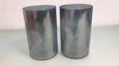 Windlicht - Grijs - 2 stuks