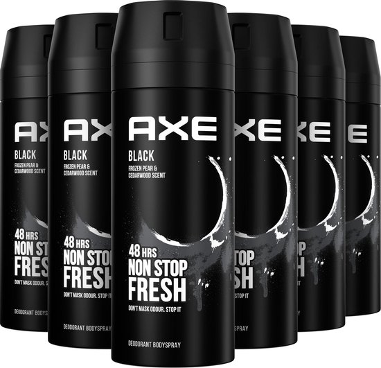 naaimachine Exclusief Haarvaten Axe Black Bodyspray Deodorant - 6 x 150 ml - Voordeelverpakking | bol.com